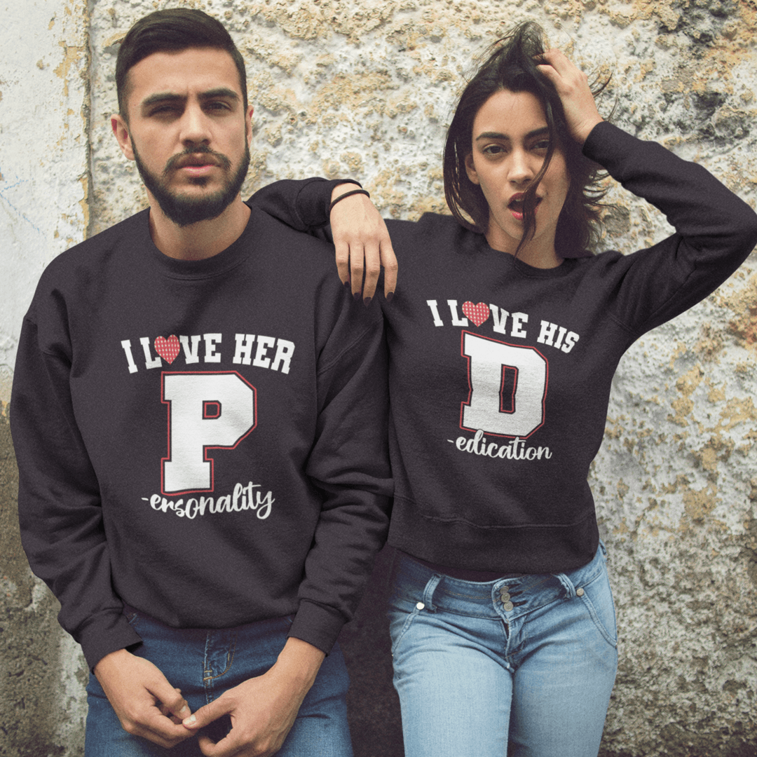 Unisex I Love Her P, I Love His D Couples Matching Sweatshirts Valentine's  Day Sweatshirts Anniversary Gift Couple Shirts