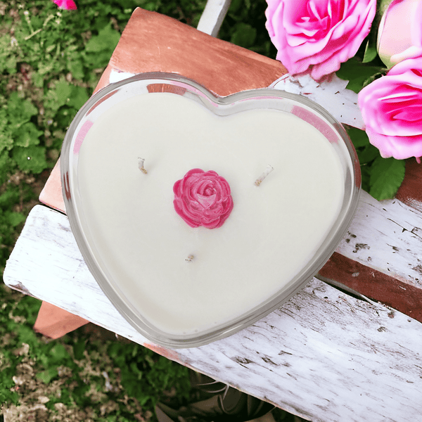 20oz Large White or Pink Personalized Heart Shaped Candle, Large Candle Gift, 3 Wick Candle, Natural Coconut-Soy wax Candle, Valentines Day Candle, Valentines Day Gifts For Her, Valentines Day Gifts For Him - Urijah's TreasuresUrijah's TreasurescandleCustom