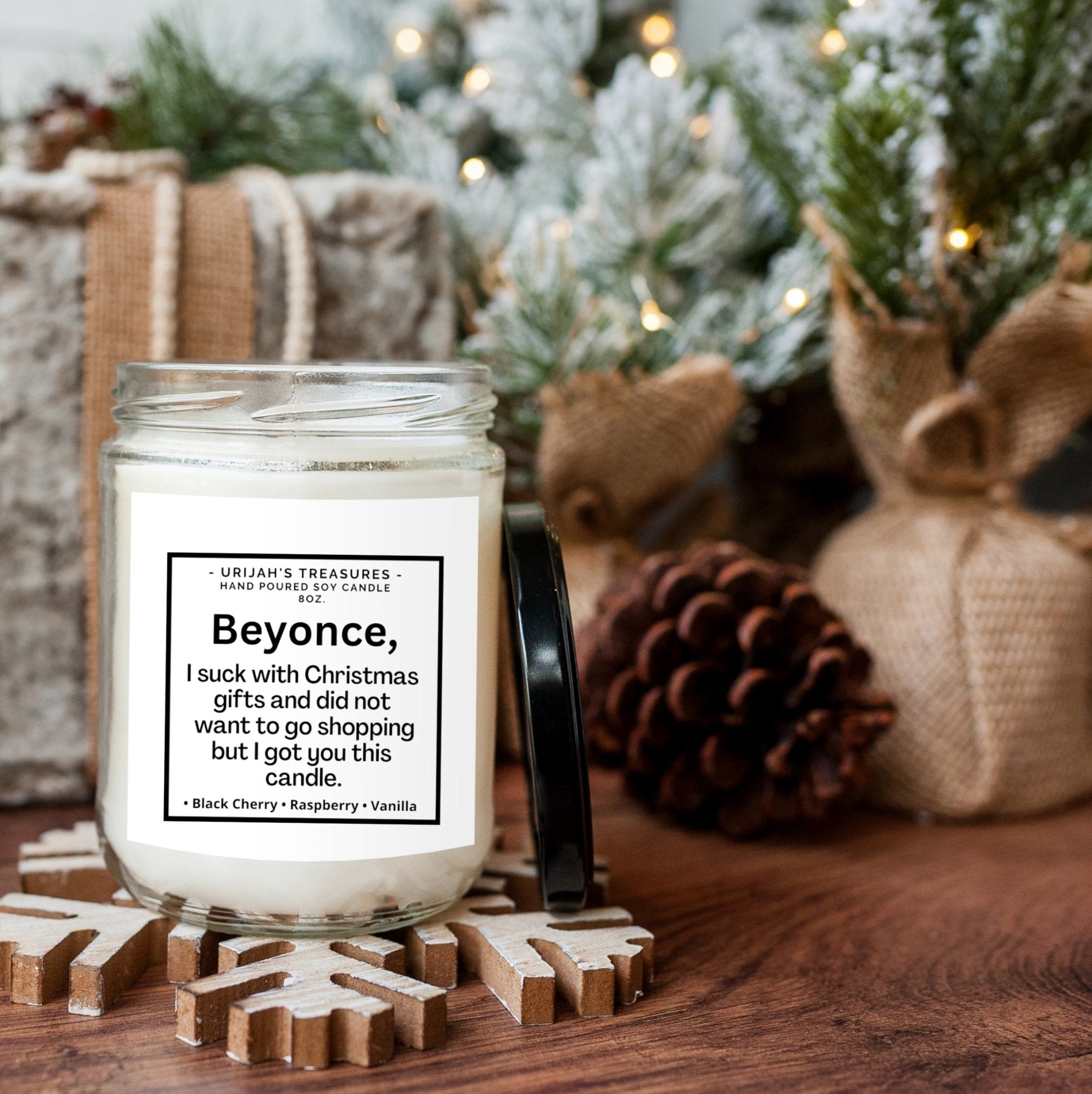 8oz Custom Personalized Christmas Candle Custom Gift Custom Message Christmas Candle- Design Your Own Christmas Gift Mom Candles Birthday Gift Candle - Urijah's TreasuresUrijah's TreasurescandleChristmas