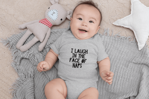 I Laugh In The Face Of Naps Infant Bodysuit - urijahstreasuresurijahstreasuresBabyBodysuit