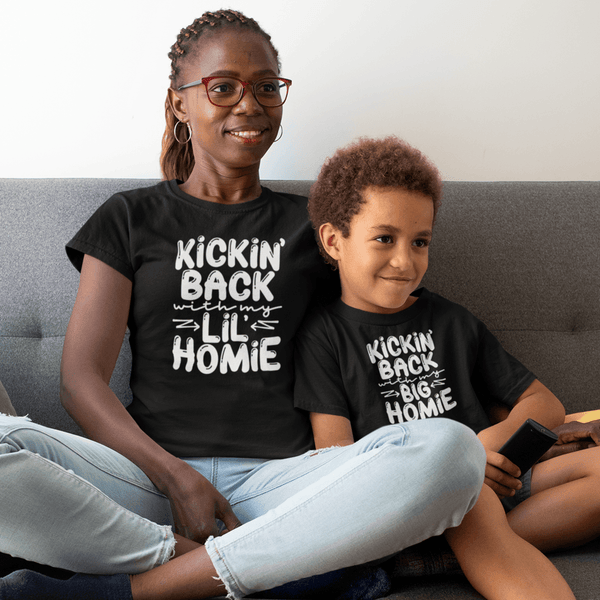 Kickin' Back With My Lil Homie Mommy And Me T-Shirt - Urijah's TreasuresUrijah's TreasuresMommy and MeNew Arrivals