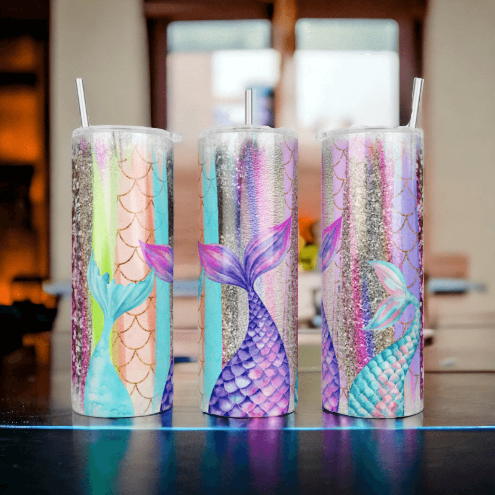 Mermaid's Delight: 20oz Stainless Steel Tumbler with Magical Vibes - Urijah's TreasuresUrijah's TreasuresMermaidTumbler