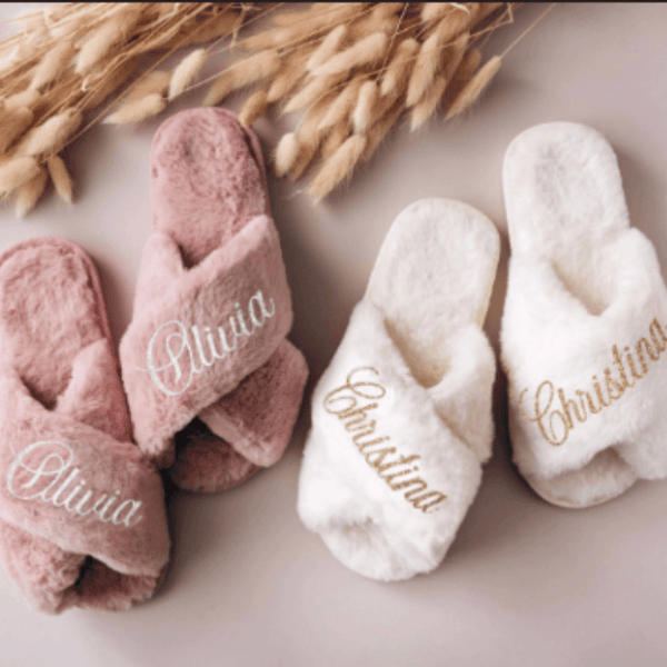 Personalized Slippers, Gift for her, Spa Slippers, Customized