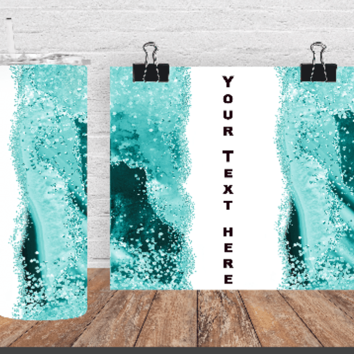 Teal Agate Skinny Tumbler, Wine Tumbler, Personalized Tumbler, Custom Tumbler, Tumbler Cups, Tumbler with Straw - Urijah's TreasuresUrijah's TreasuresCustomPersonalized