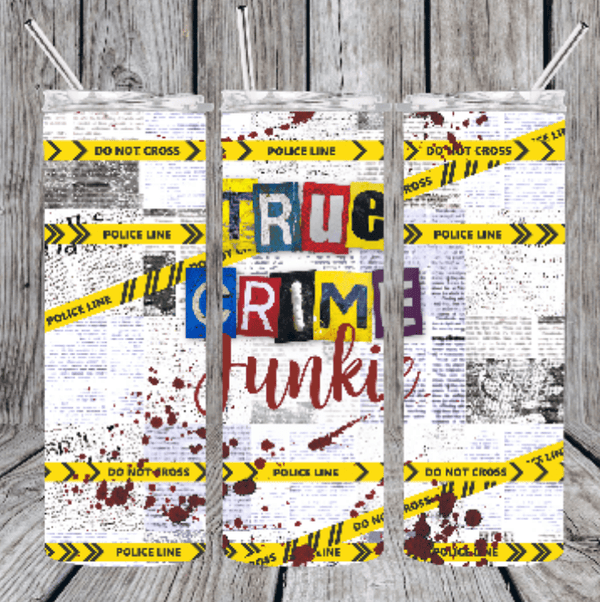 True Crime Skinny Tumbler, Wine Tumbler, Personalized Tumbler, True Crime Tumbler, Tumbler Cups, Tumbler with Straw - Urijah's TreasuresUrijah's TreasuresTumbler