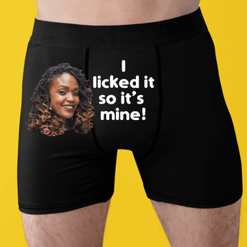 Valentine's Day boxer briefs with face, Face boxer briefs, Gag