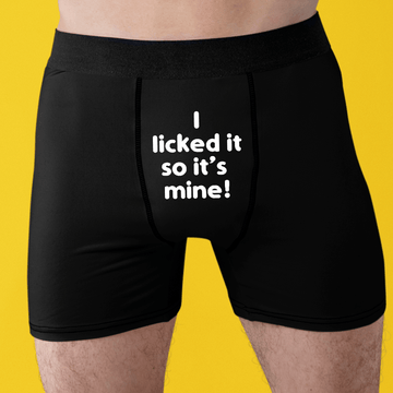 Custom Face Boxers Underwear Personalized Licked It So Its Mine Mens' –  Custom Face Shirt